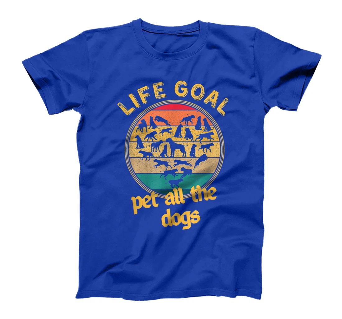 Life Goal Pet all The Dogs Retro Vintage Style Dog Lovers T-Shirt, Women T-Shirt