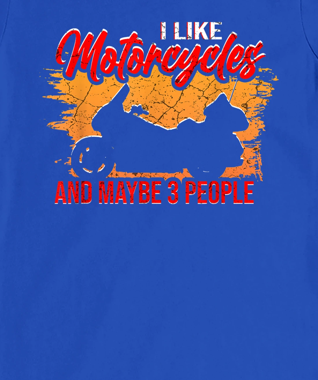 I Like Motorcycles and Maybe 3 People Funny Vintage Biker T-Shirt, Women T-Shirt