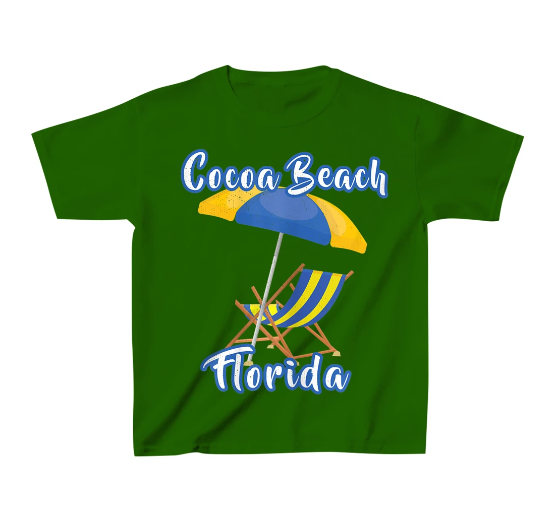 Womens Distressed Cocoa Beach Florida Summer Vacation Beach Chair T-Shirt, Kid T-Shirt and Women T-Shirt