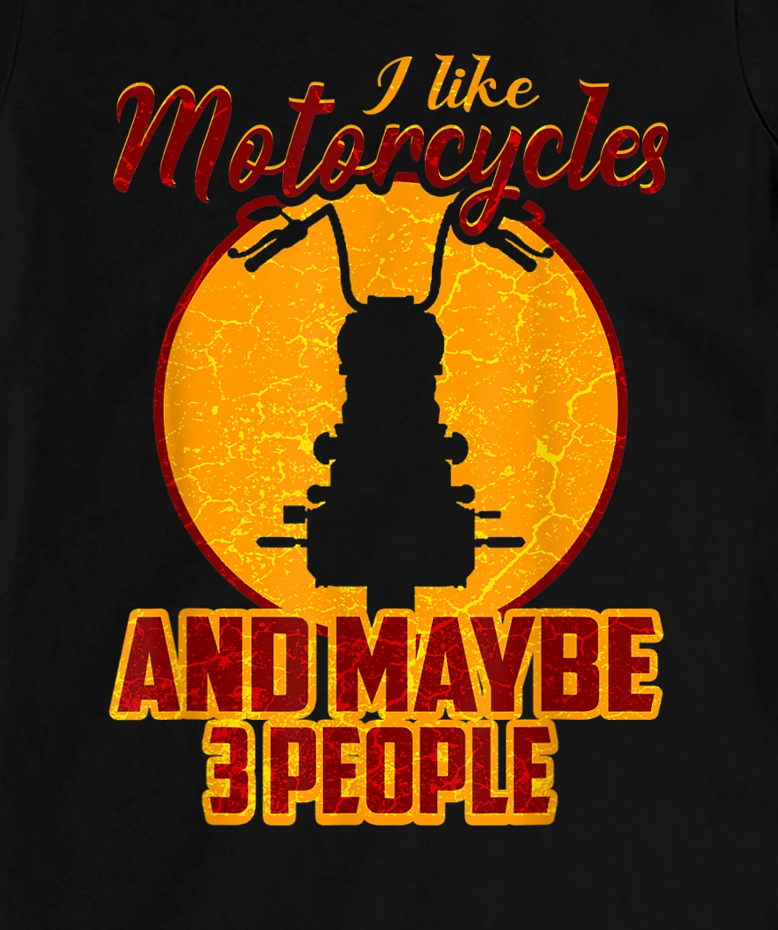 I Like Motorcycles and Maybe 3 People Funny Vintage Biker T-Shirt, Women T-Shirt