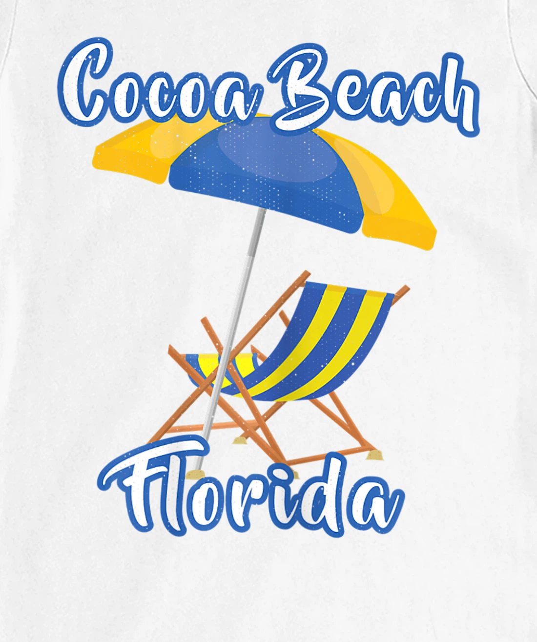 Womens Distressed Cocoa Beach Florida Summer Vacation Beach Chair T-Shirt, Kid T-Shirt and Women T-Shirt