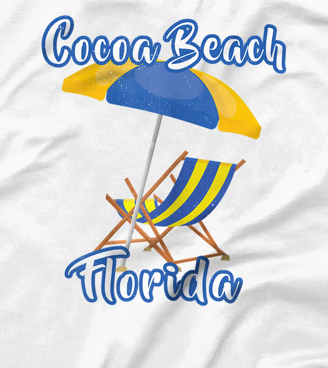 Womens Distressed Cocoa Beach Florida Summer Vacation Beach Chair T-Shirt, Kid T-Shirt and Women T-Shirt