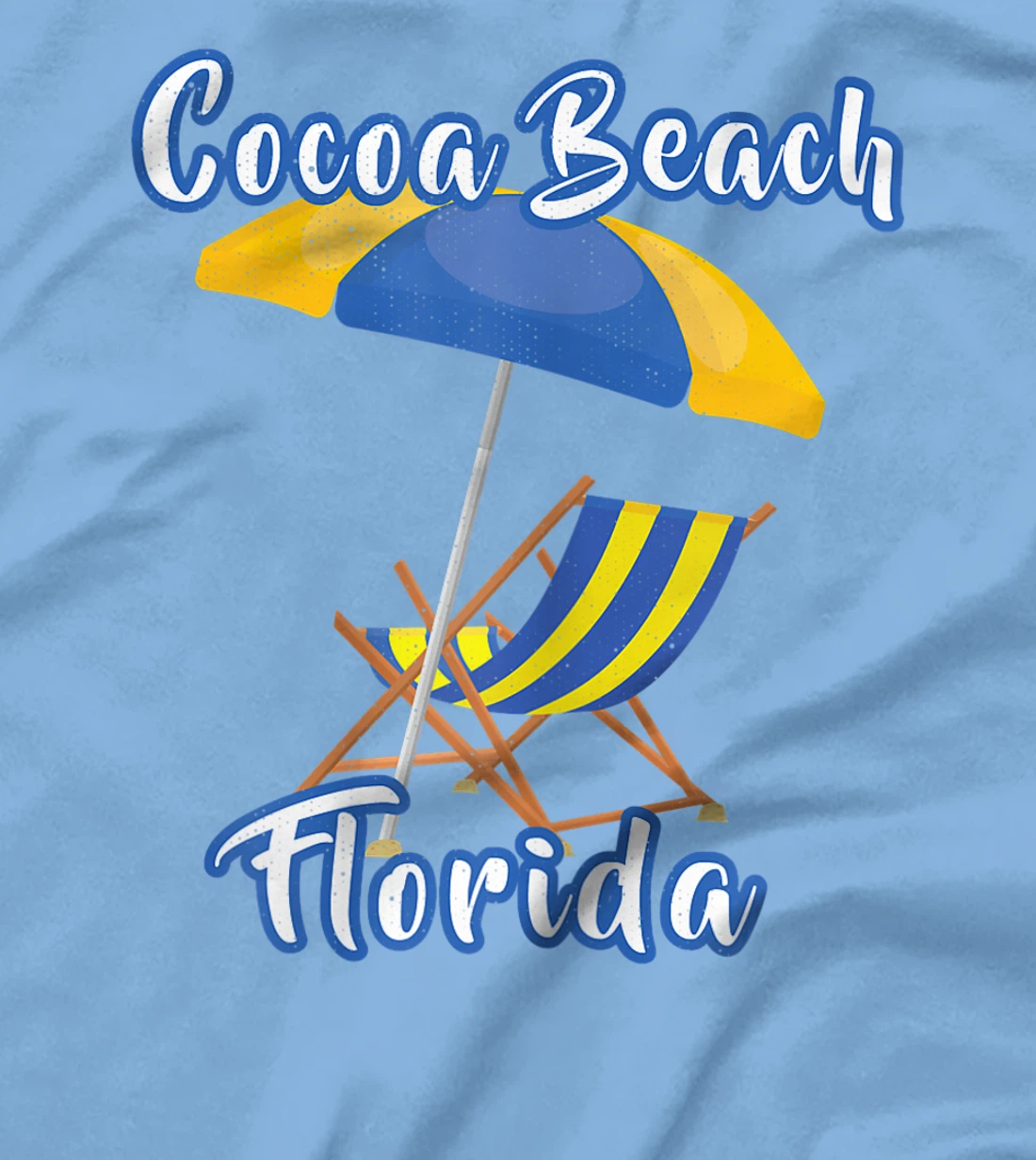 Womens Distressed Cocoa Beach Florida Summer Vacation Beach Chair T-Shirt, Kid T-Shirt and Women T-Shirt
