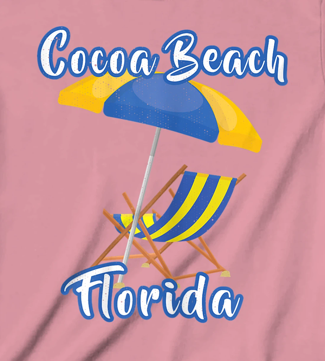 Womens Distressed Cocoa Beach Florida Summer Vacation Beach Chair T-Shirt, Kid T-Shirt and Women T-Shirt