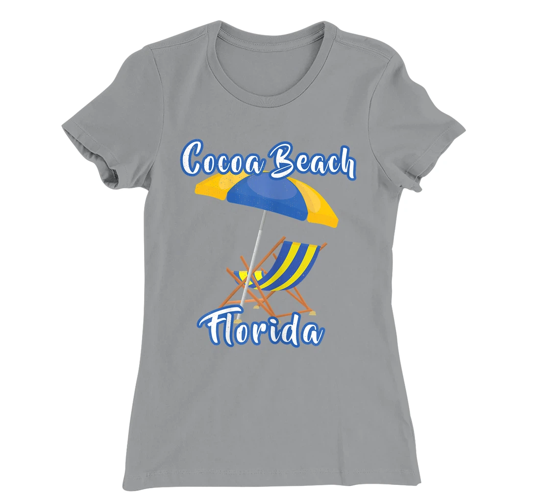 Womens Distressed Cocoa Beach Florida Summer Vacation Beach Chair T-Shirt, Kid T-Shirt and Women T-Shirt