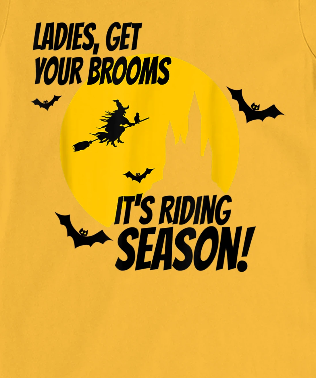 Ladies Get Your Brooms, It's Riding Season T-Shirt, Women T-Shirt