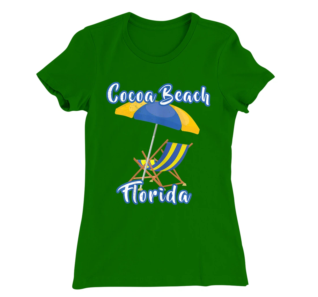 Womens Distressed Cocoa Beach Florida Summer Vacation Beach Chair T-Shirt, Kid T-Shirt and Women T-Shirt