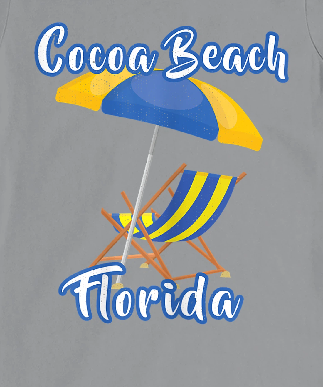 Womens Distressed Cocoa Beach Florida Summer Vacation Beach Chair T-Shirt, Kid T-Shirt and Women T-Shirt