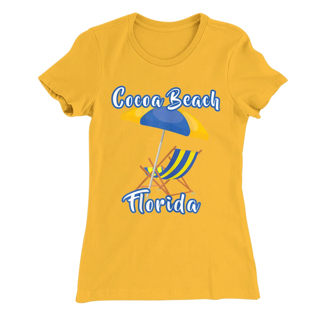 Womens Distressed Cocoa Beach Florida Summer Vacation Beach Chair T-Shirt, Kid T-Shirt and Women T-Shirt