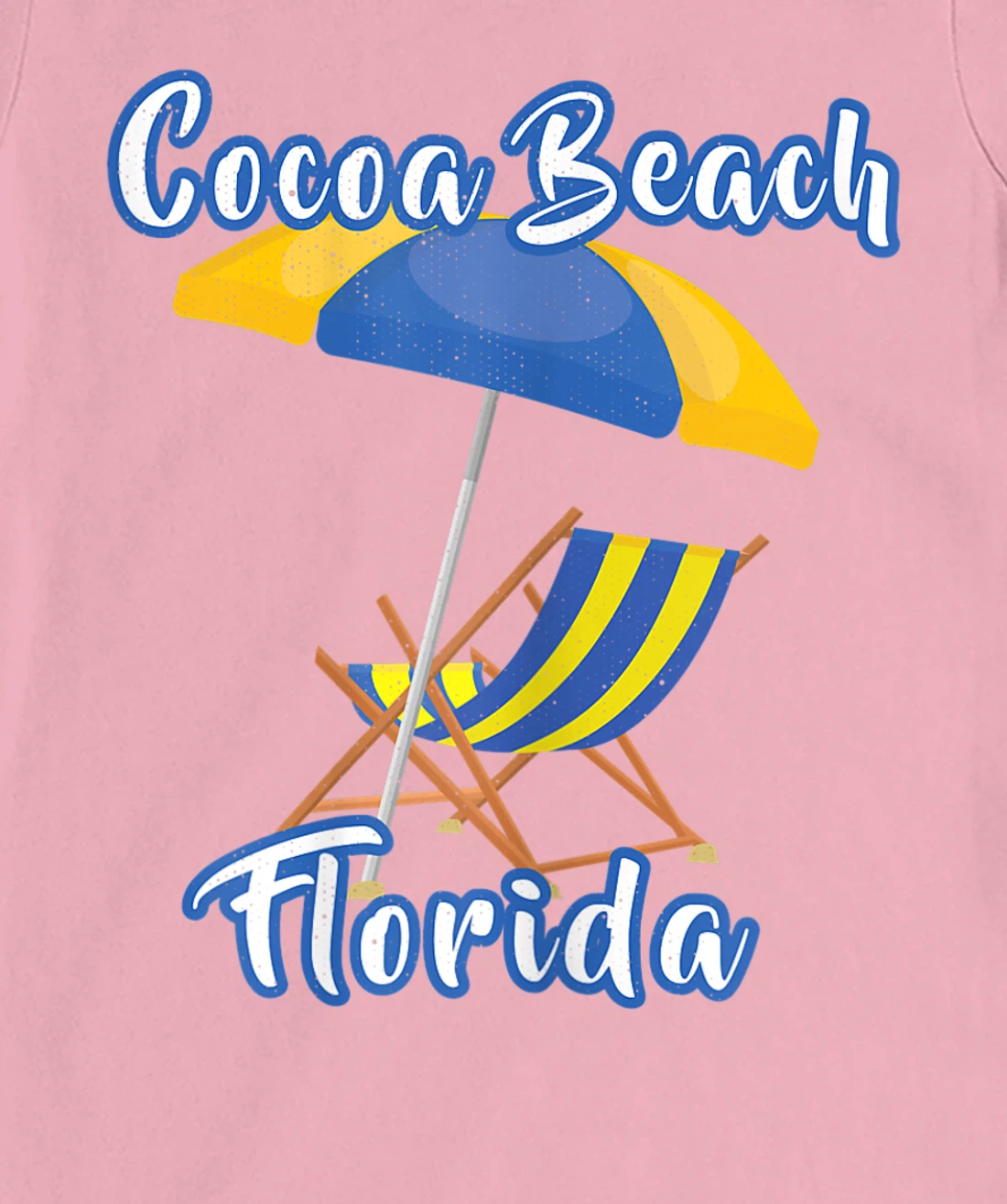 Womens Distressed Cocoa Beach Florida Summer Vacation Beach Chair T-Shirt, Kid T-Shirt and Women T-Shirt