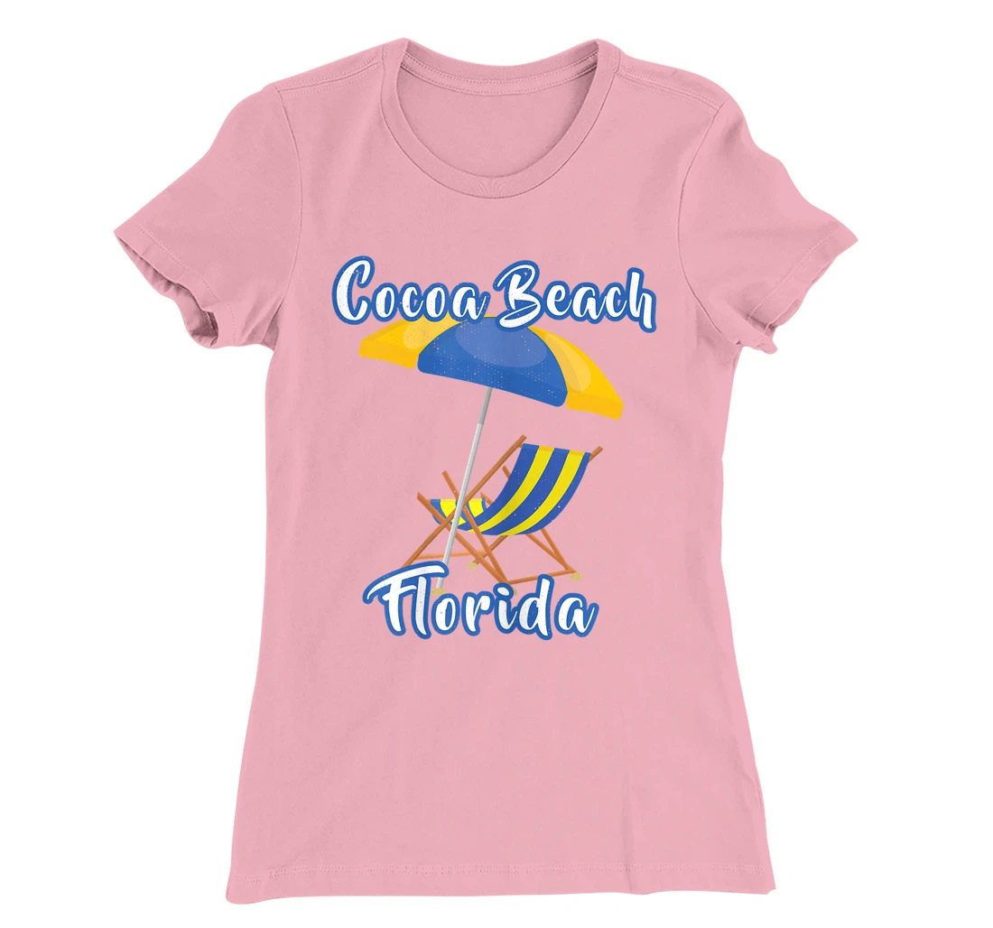 Womens Distressed Cocoa Beach Florida Summer Vacation Beach Chair T-Shirt, Kid T-Shirt and Women T-Shirt