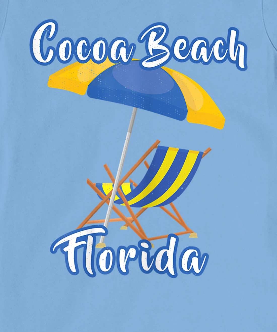 Womens Distressed Cocoa Beach Florida Summer Vacation Beach Chair T-Shirt, Kid T-Shirt and Women T-Shirt