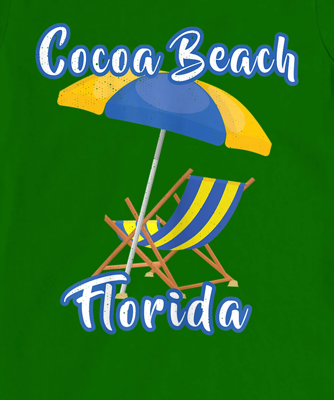 Womens Distressed Cocoa Beach Florida Summer Vacation Beach Chair T-Shirt, Kid T-Shirt and Women T-Shirt