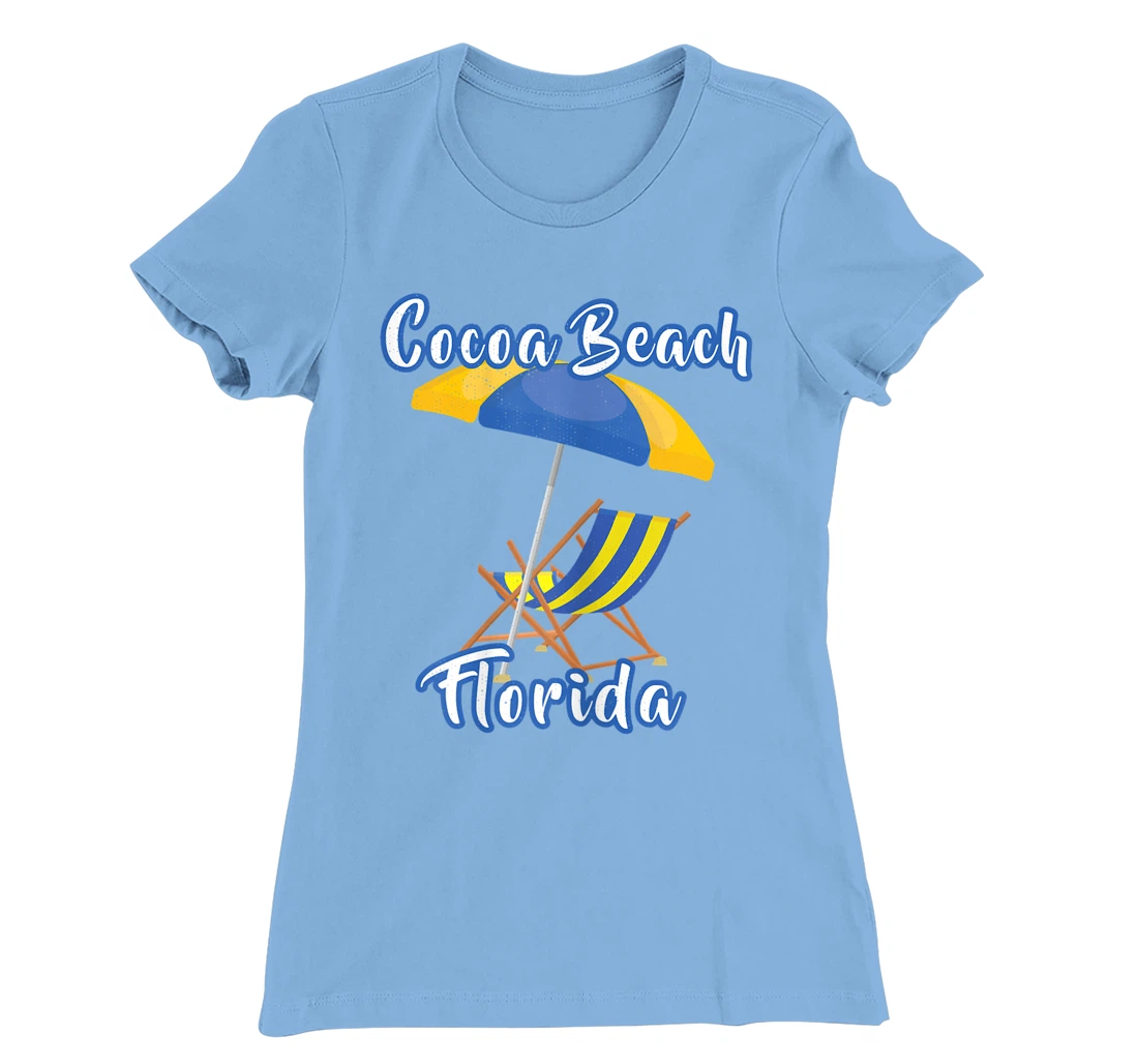 Womens Distressed Cocoa Beach Florida Summer Vacation Beach Chair T-Shirt, Kid T-Shirt and Women T-Shirt