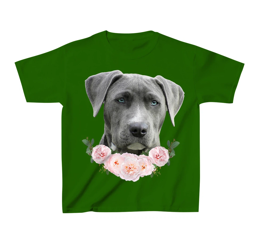 Womens Gray Pit Bull Blue Eye Dog Pitbull Mom Beautiful Pit Bull T-Shirt, Kid T-Shirt and Women T-Shirt