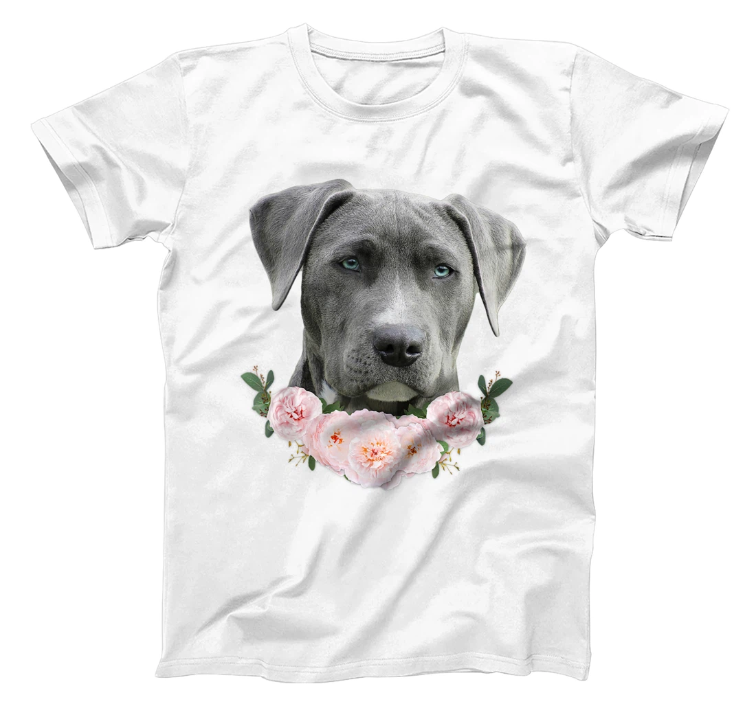Womens Gray Pit Bull Blue Eye Dog Pitbull Mom Beautiful Pit Bull T-Shirt, Kid T-Shirt and Women T-Shirt