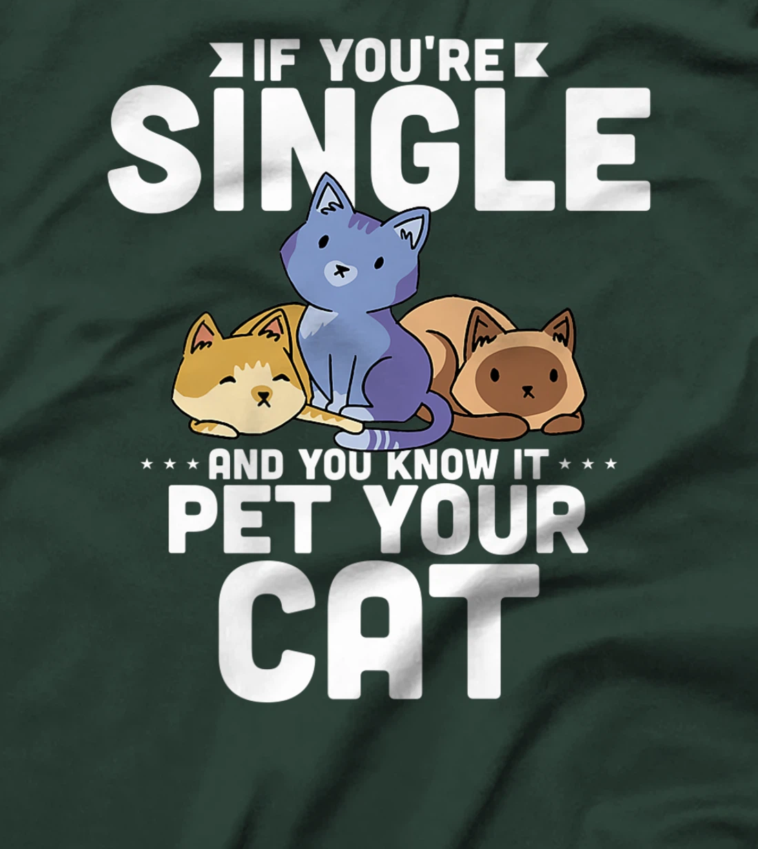 If You're Single And You Know It Pet Your Cat T-Shirt, Women T-Shirt