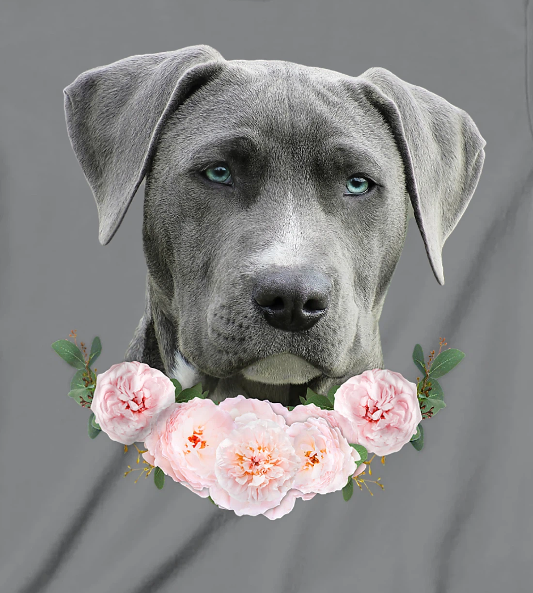 Womens Gray Pit Bull Blue Eye Dog Pitbull Mom Beautiful Pit Bull T-Shirt, Kid T-Shirt and Women T-Shirt