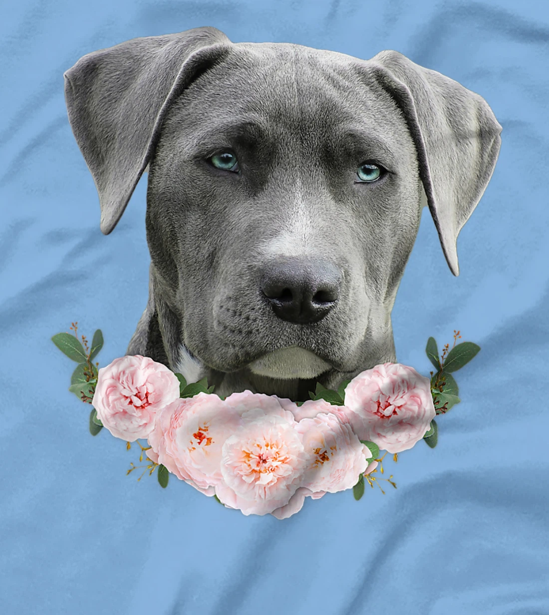 Womens Gray Pit Bull Blue Eye Dog Pitbull Mom Beautiful Pit Bull T-Shirt, Kid T-Shirt and Women T-Shirt