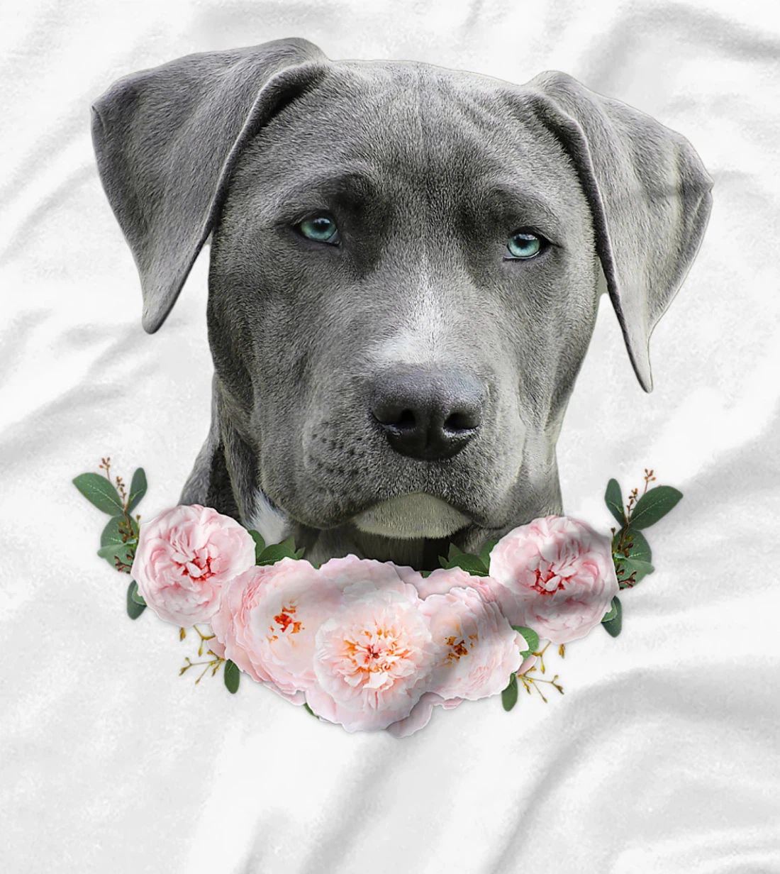 Womens Gray Pit Bull Blue Eye Dog Pitbull Mom Beautiful Pit Bull T-Shirt, Kid T-Shirt and Women T-Shirt