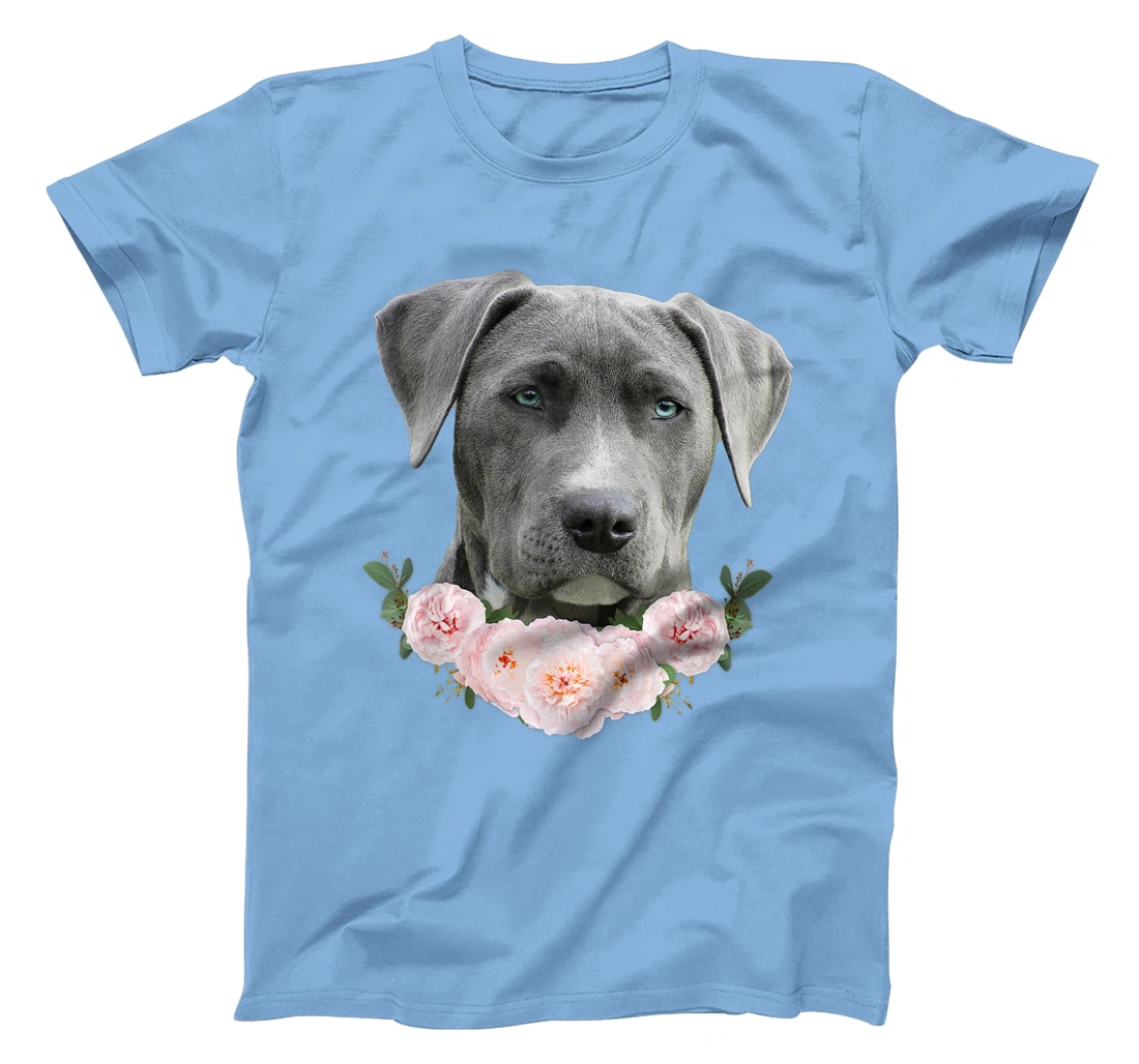 Womens Gray Pit Bull Blue Eye Dog Pitbull Mom Beautiful Pit Bull T-Shirt, Kid T-Shirt and Women T-Shirt