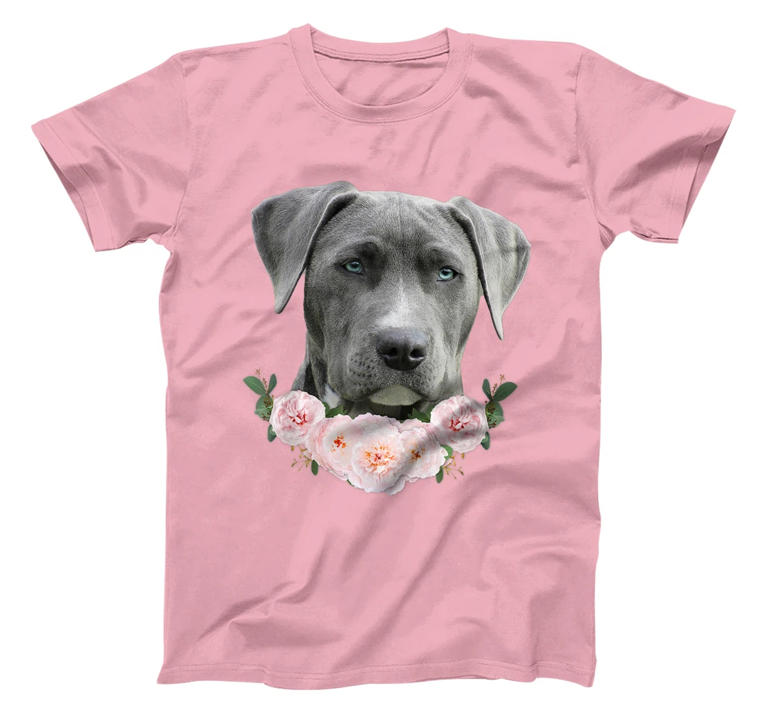 Womens Gray Pit Bull Blue Eye Dog Pitbull Mom Beautiful Pit Bull T-Shirt, Kid T-Shirt and Women T-Shirt