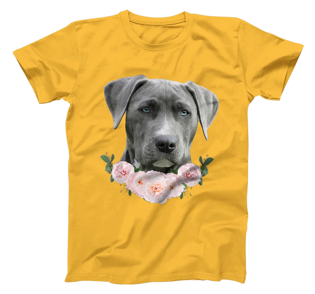 Womens Gray Pit Bull Blue Eye Dog Pitbull Mom Beautiful Pit Bull T-Shirt, Kid T-Shirt and Women T-Shirt