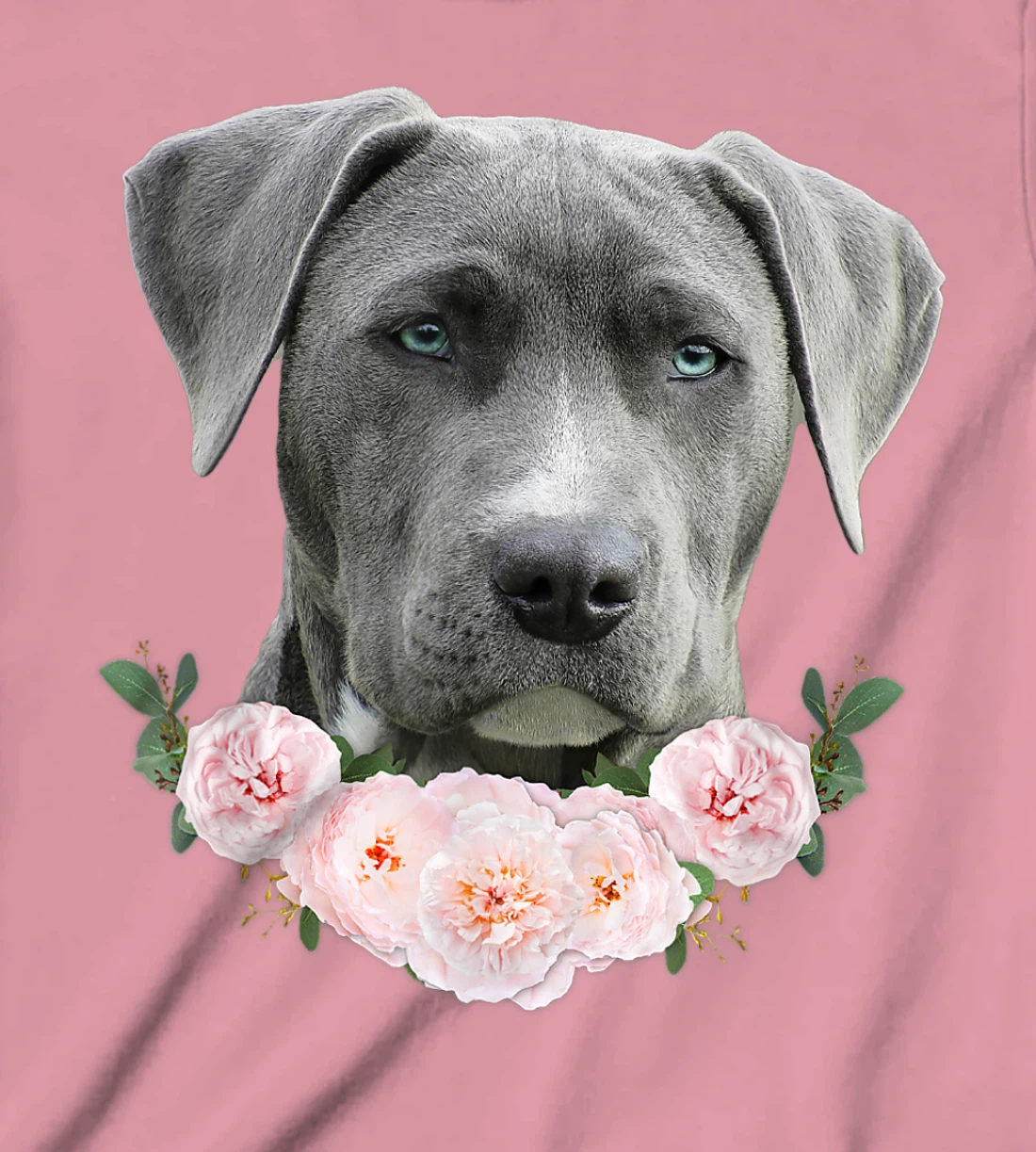 Womens Gray Pit Bull Blue Eye Dog Pitbull Mom Beautiful Pit Bull T-Shirt, Kid T-Shirt and Women T-Shirt