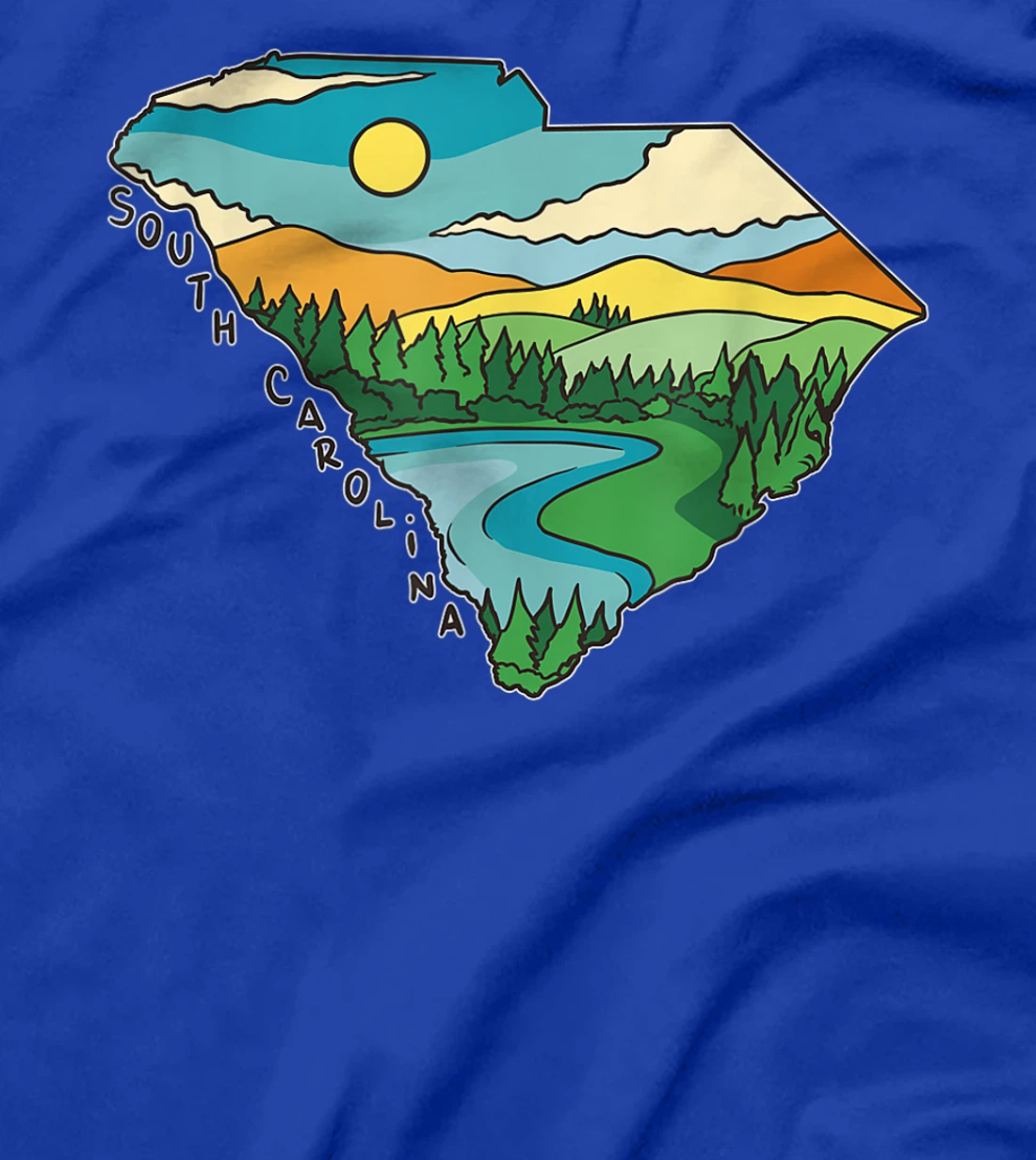 South Carolina Outdoors Retro Nature Lover Graphic T-Shirt, Kid T-Shirt and Women T-Shirt