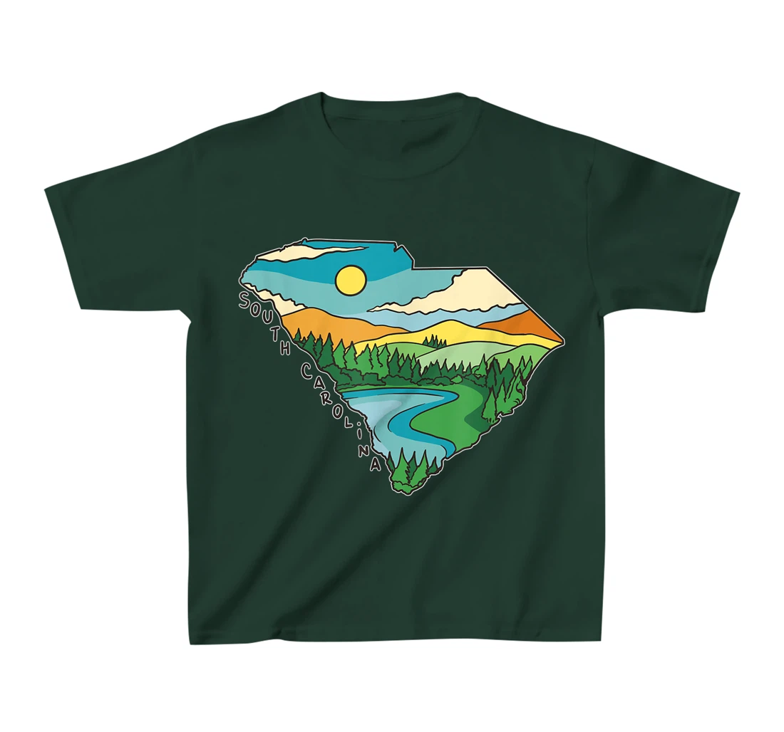 South Carolina Outdoors Retro Nature Lover Graphic T-Shirt, Kid T-Shirt and Women T-Shirt