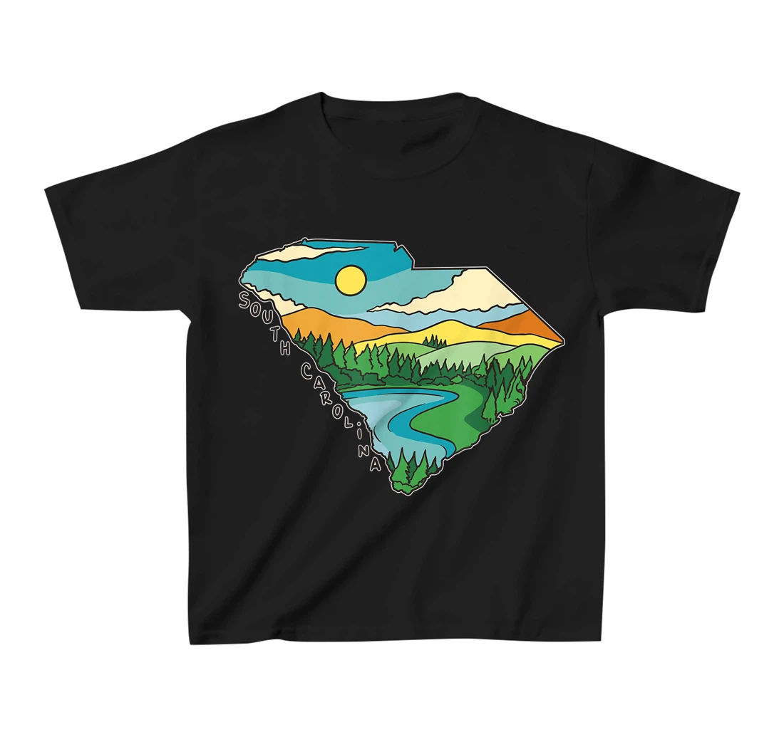South Carolina Outdoors Retro Nature Lover Graphic T-Shirt, Kid T-Shirt and Women T-Shirt