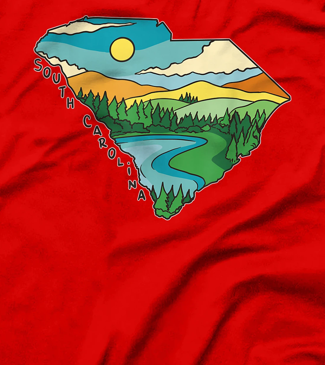 South Carolina Outdoors Retro Nature Lover Graphic T-Shirt, Kid T-Shirt and Women T-Shirt