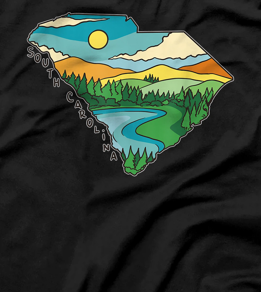 South Carolina Outdoors Retro Nature Lover Graphic T-Shirt, Kid T-Shirt and Women T-Shirt