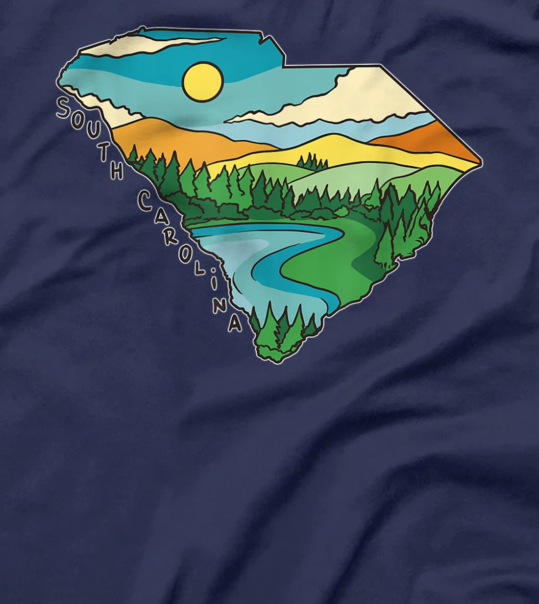 South Carolina Outdoors Retro Nature Lover Graphic T-Shirt, Kid T-Shirt and Women T-Shirt