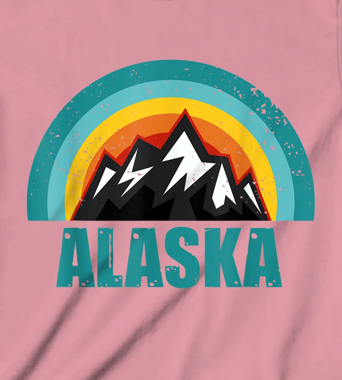 Womens Alaska Retro Sunset Gifts American States T-Shirt, Kid T-Shirt and Women T-Shirt