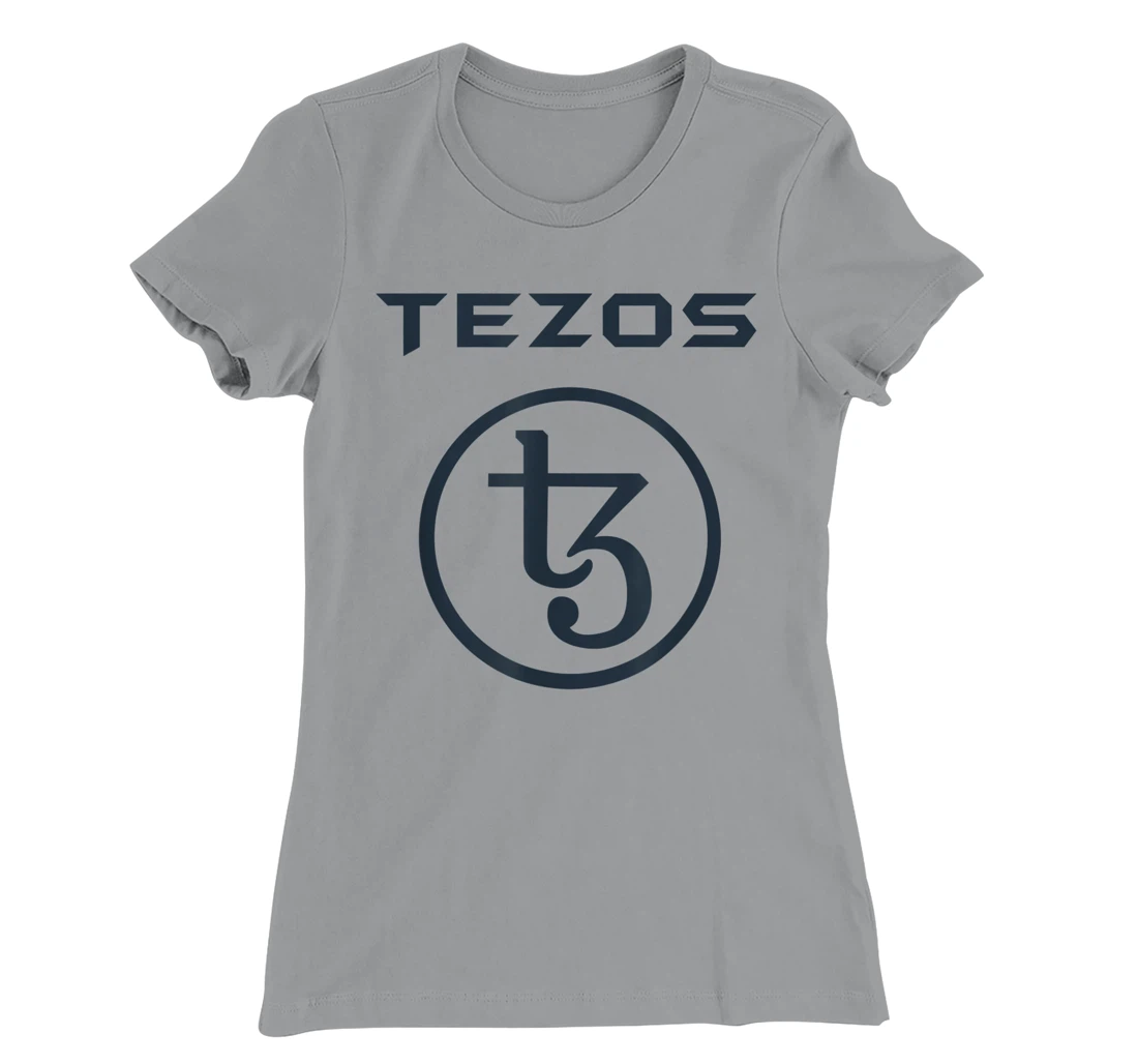 TEZOS XTZ Crypto Token Blockchain HODL distressed Dark logo T-Shirt, Women T-Shirt