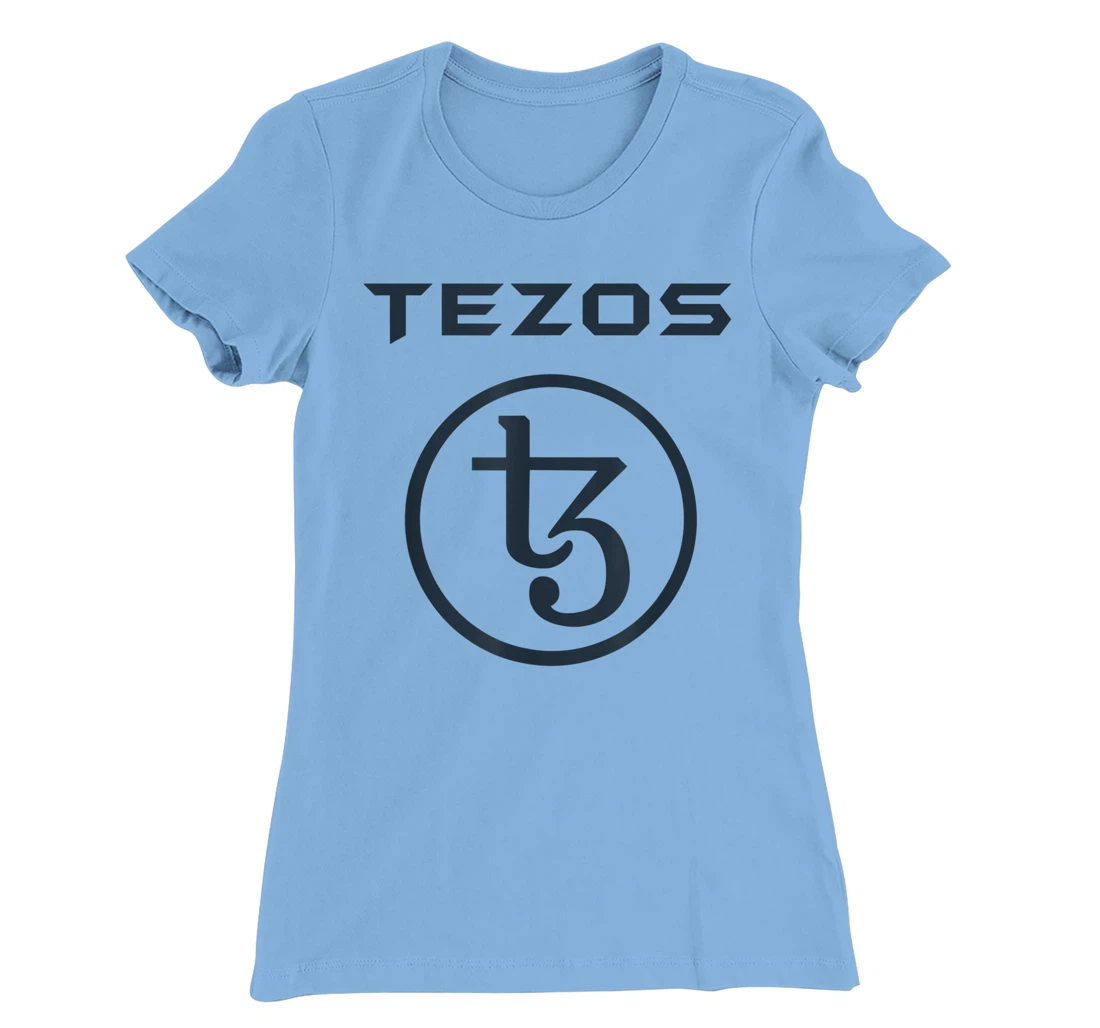 TEZOS XTZ Crypto Token Blockchain HODL distressed Dark logo T-Shirt, Women T-Shirt