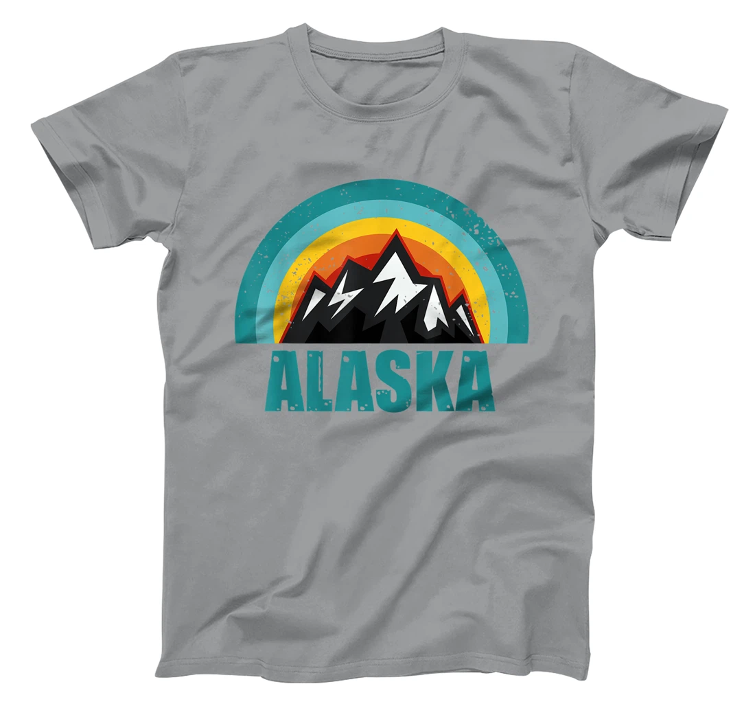 Womens Alaska Retro Sunset Gifts American States T-Shirt, Kid T-Shirt and Women T-Shirt