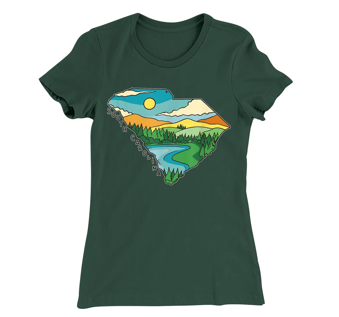 South Carolina Outdoors Retro Nature Lover Graphic T-Shirt, Kid T-Shirt and Women T-Shirt