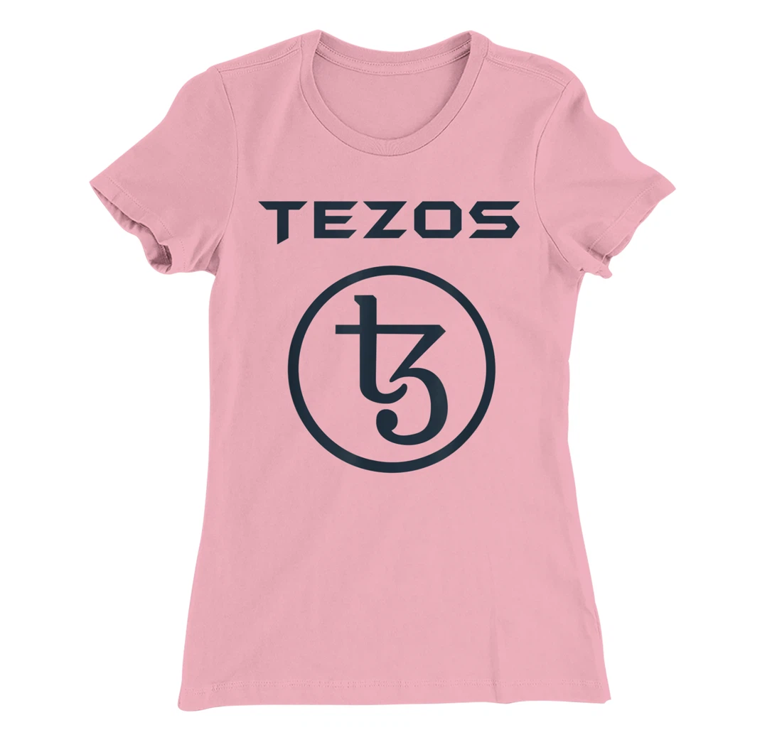 TEZOS XTZ Crypto Token Blockchain HODL distressed Dark logo T-Shirt, Women T-Shirt