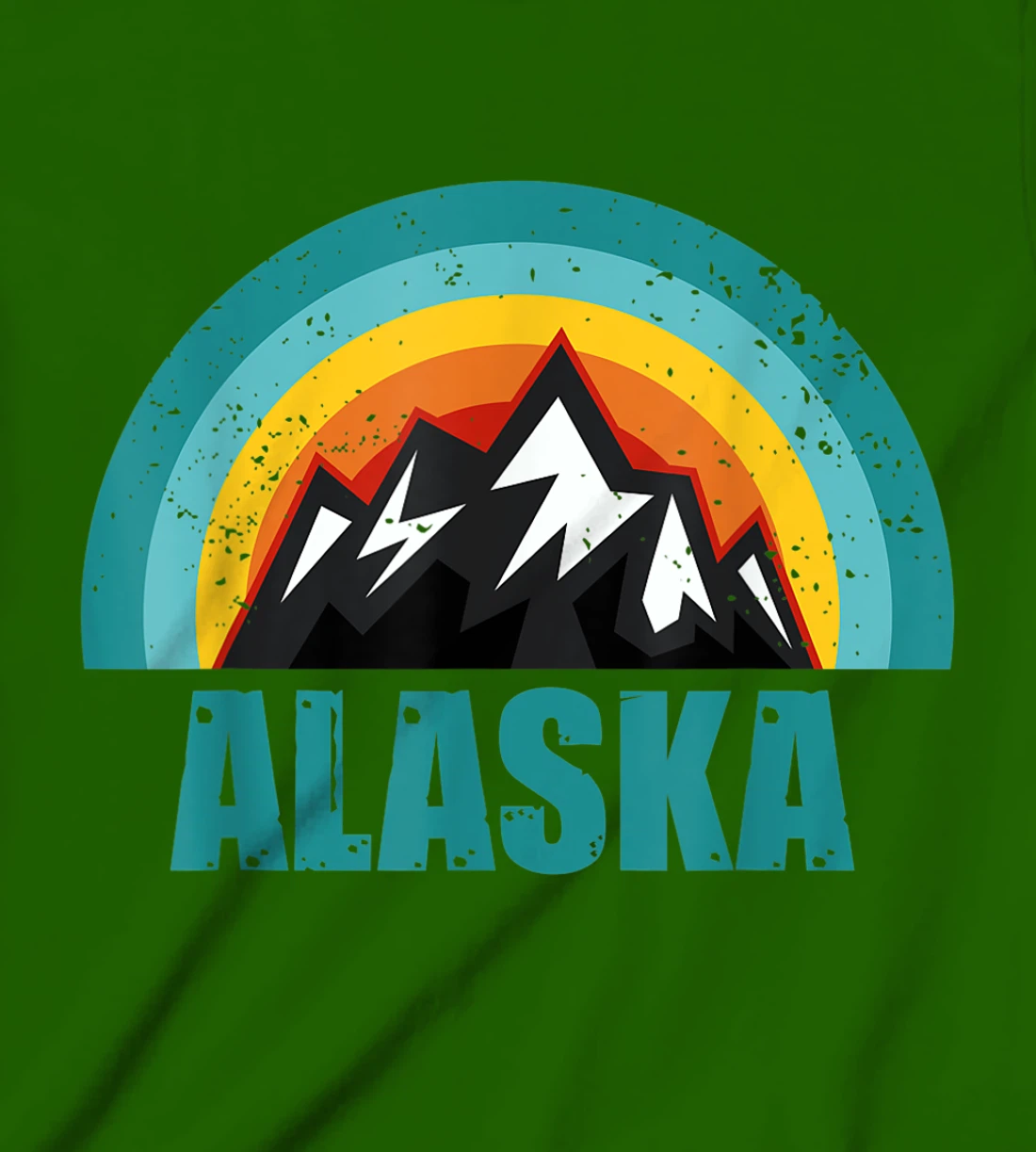 Womens Alaska Retro Sunset Gifts American States T-Shirt, Kid T-Shirt and Women T-Shirt