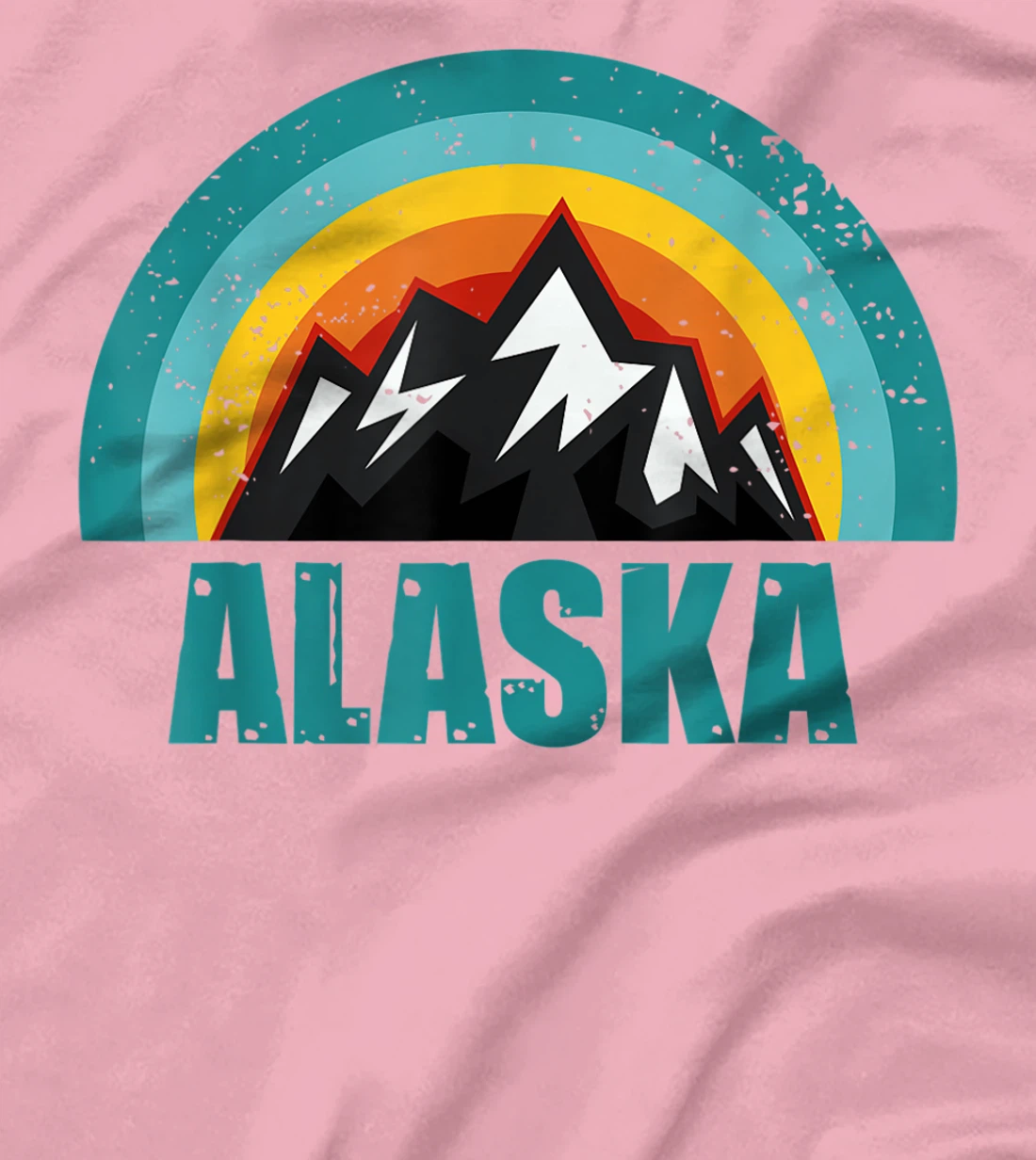Womens Alaska Retro Sunset Gifts American States T-Shirt, Kid T-Shirt and Women T-Shirt
