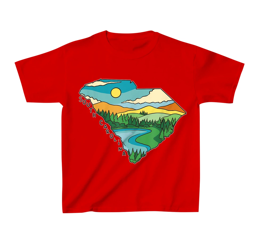 South Carolina Outdoors Retro Nature Lover Graphic T-Shirt, Kid T-Shirt and Women T-Shirt