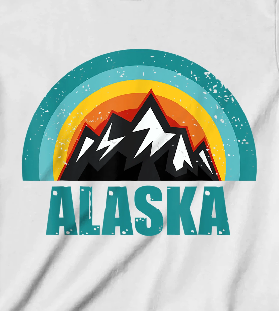 Womens Alaska Retro Sunset Gifts American States T-Shirt, Kid T-Shirt and Women T-Shirt