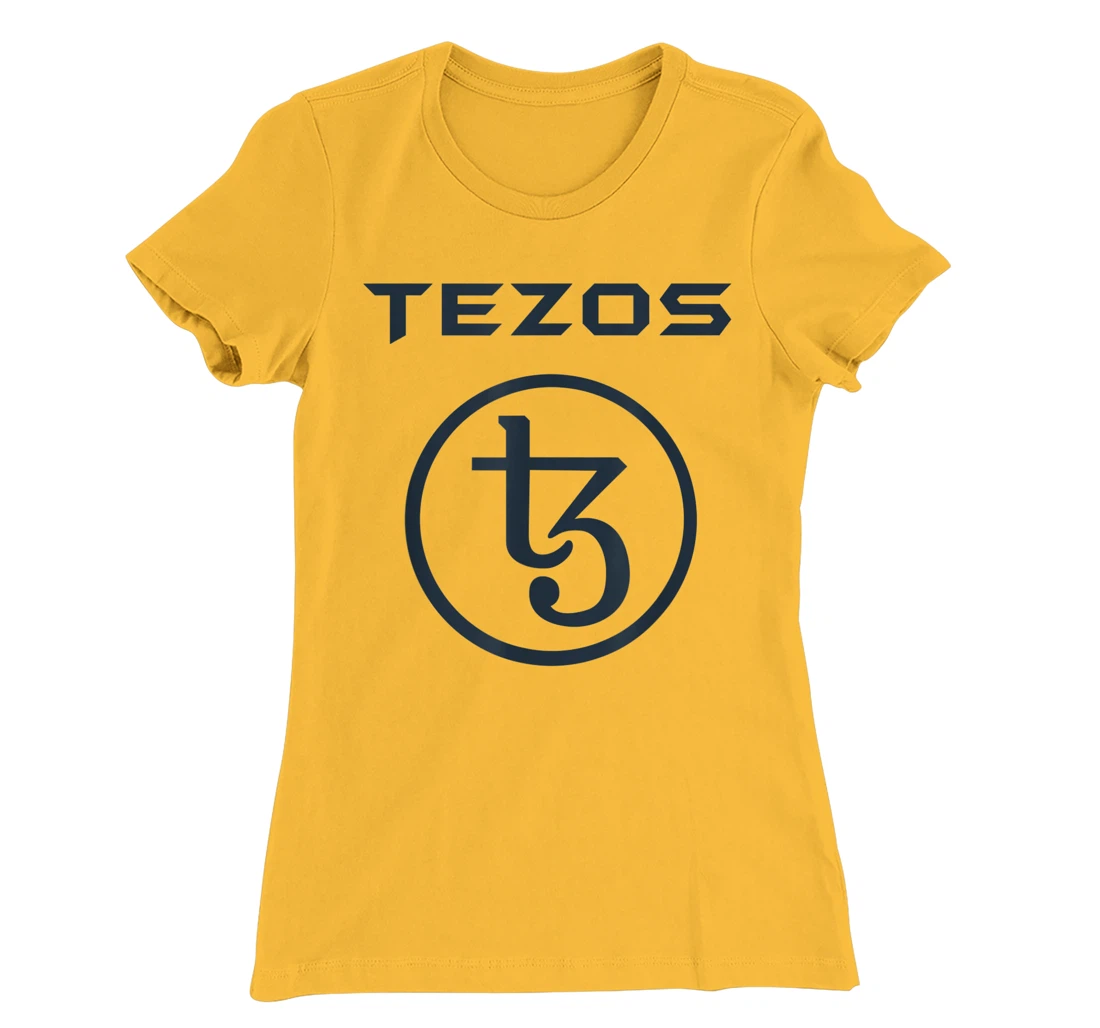 TEZOS XTZ Crypto Token Blockchain HODL distressed Dark logo T-Shirt, Women T-Shirt