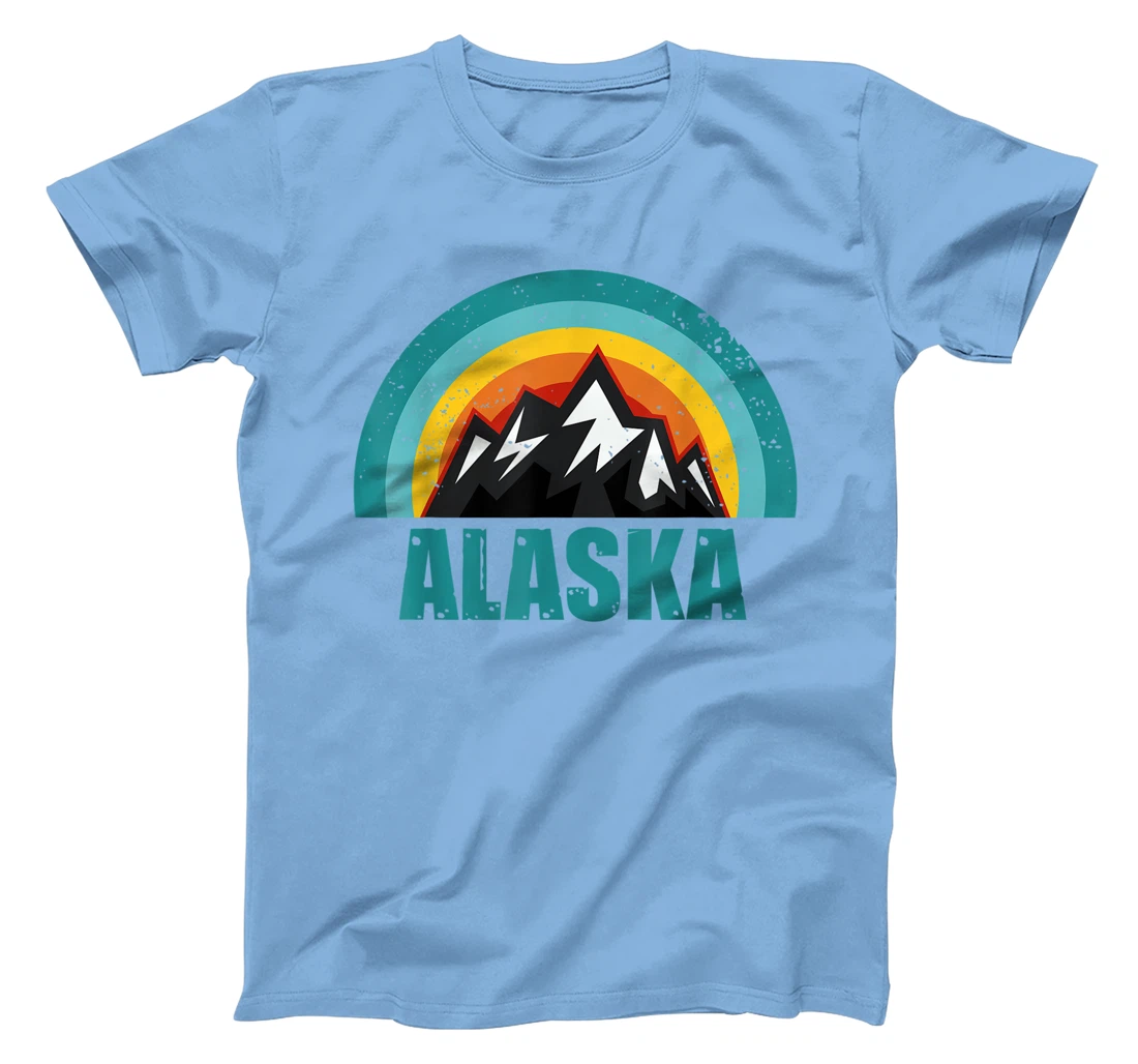 Womens Alaska Retro Sunset Gifts American States T-Shirt, Kid T-Shirt and Women T-Shirt