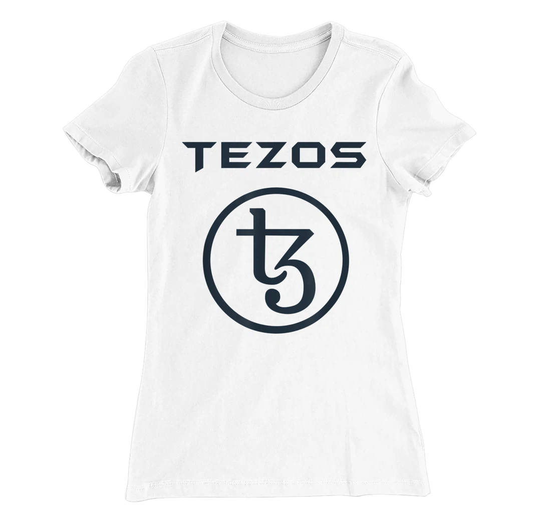 TEZOS XTZ Crypto Token Blockchain HODL distressed Dark logo T-Shirt, Women T-Shirt
