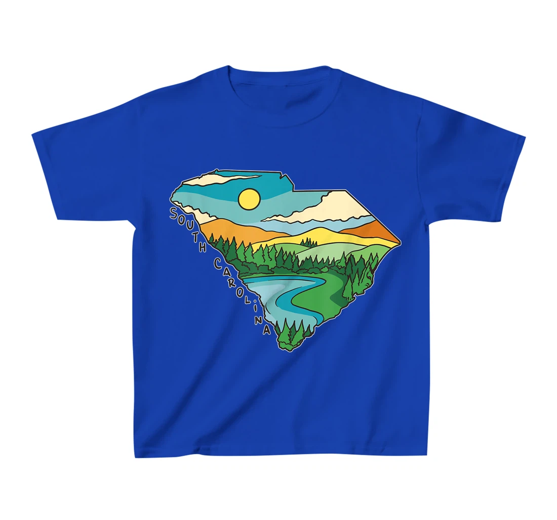 South Carolina Outdoors Retro Nature Lover Graphic T-Shirt, Kid T-Shirt and Women T-Shirt