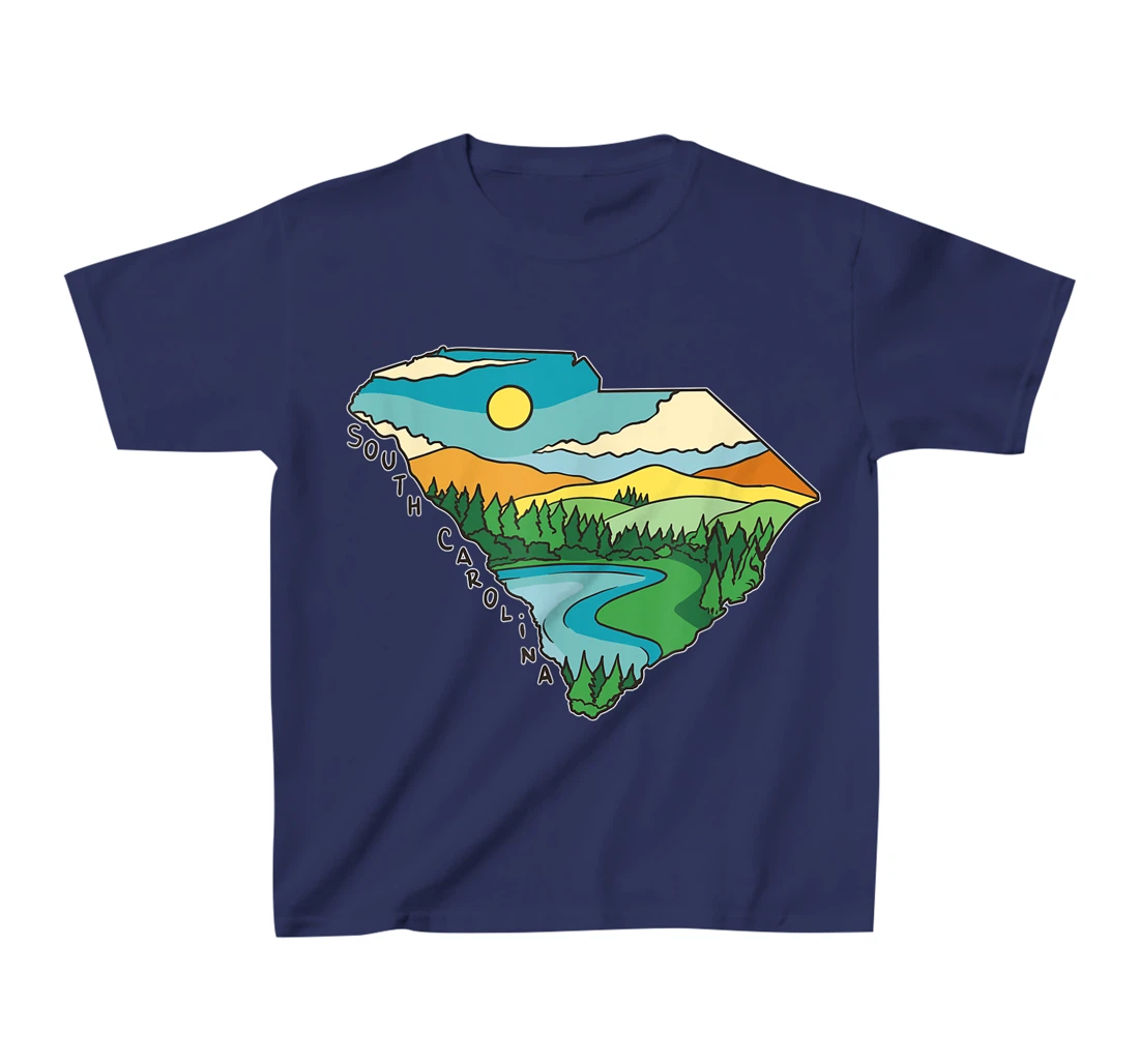 South Carolina Outdoors Retro Nature Lover Graphic T-Shirt, Kid T-Shirt and Women T-Shirt
