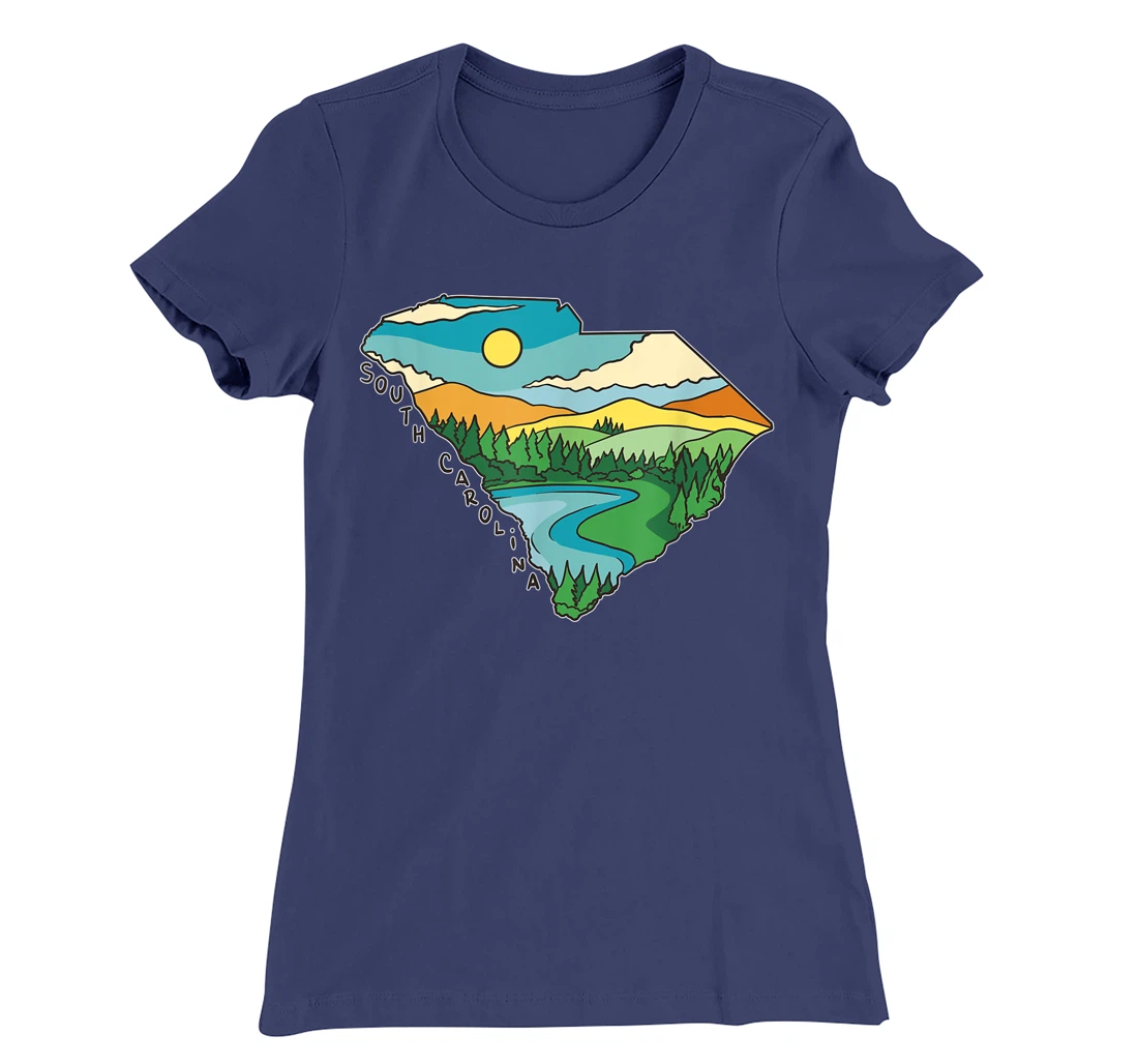 South Carolina Outdoors Retro Nature Lover Graphic T-Shirt, Kid T-Shirt and Women T-Shirt